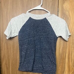 Wonder Nation Navy and Light Gray Raglan Tee